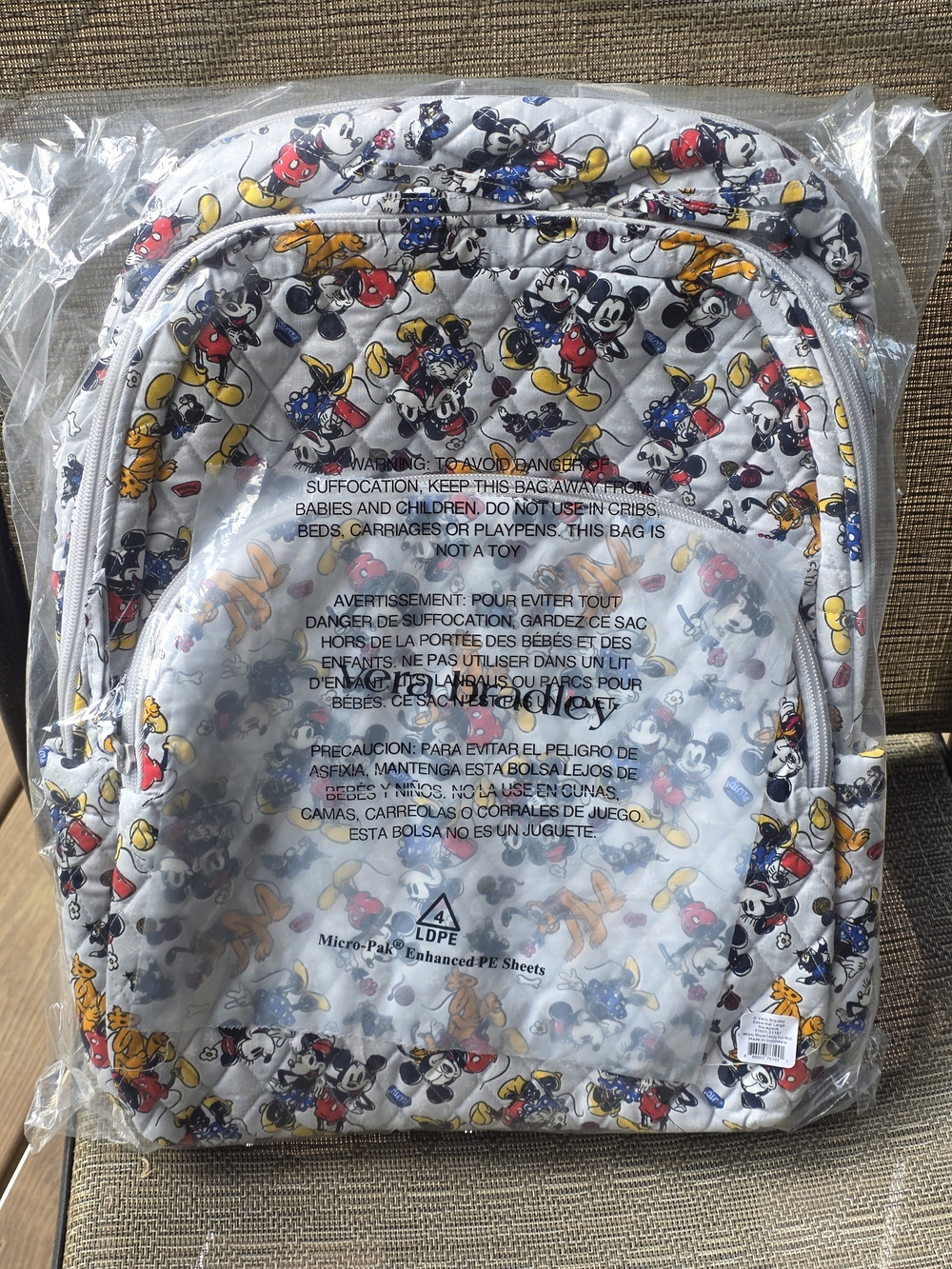 Vera Bradley Mickey & Friends Quilted Backpack-NWT - Picture 2 of 13